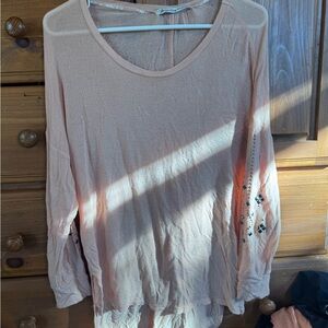 American Rag Peach Long Sleeve Top